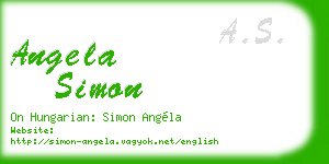 angela simon business card
